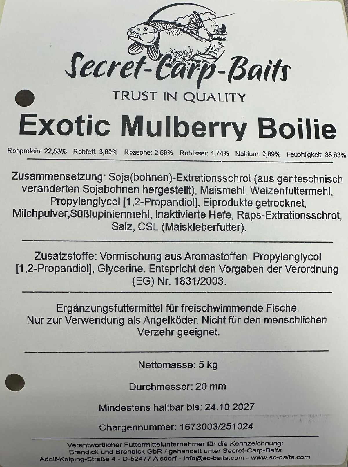Exotic Mulberry Boilie